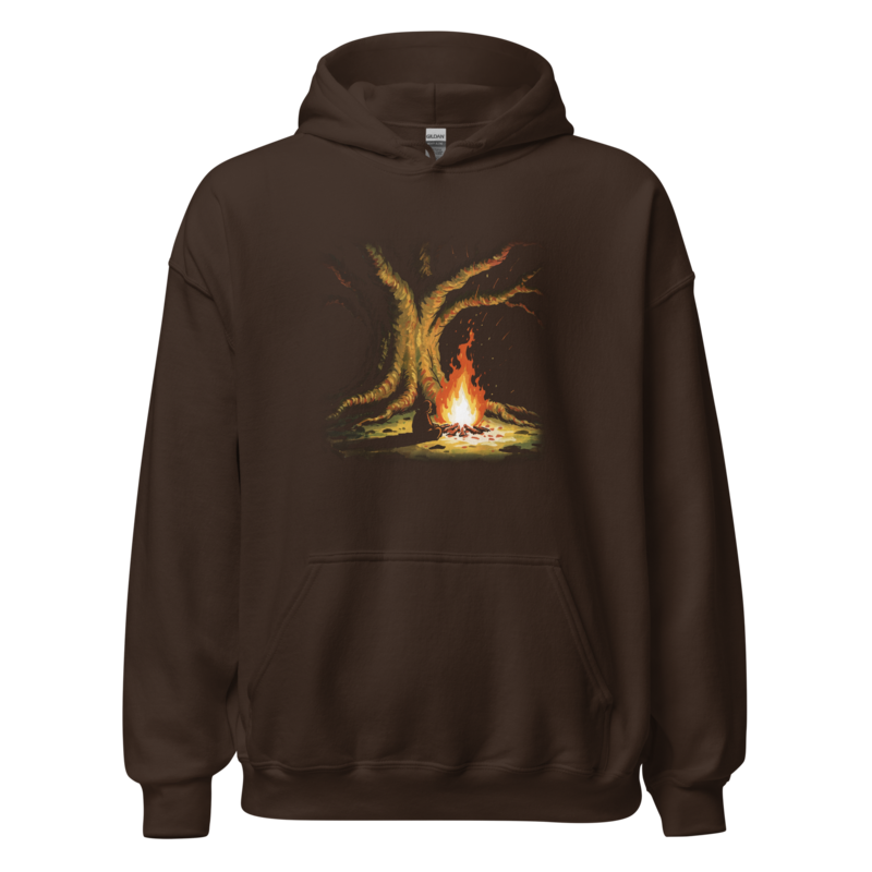 Fire Under the Great Tree | Retro Fantasy Hoodie