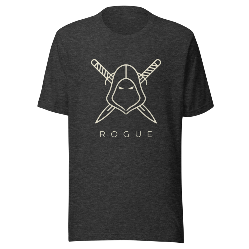 Rogue | TTRPG Class Icon Tee - Dark Grey Heather