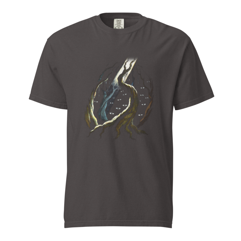 The Web Wood | Retro Fantasy Tee - Graphite
