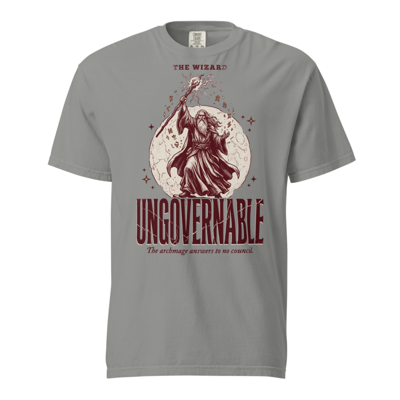 Wizard - Ungovernable | TTRPG Class Shirt | Vintage Tabletop RPG Tee