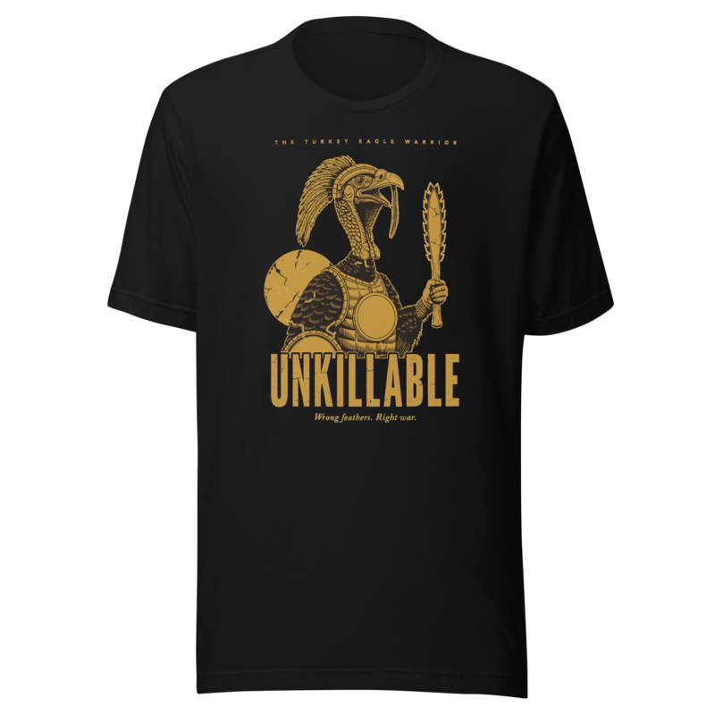Turkey Eagle Warrior | Unkillable Warrior Tee - Black