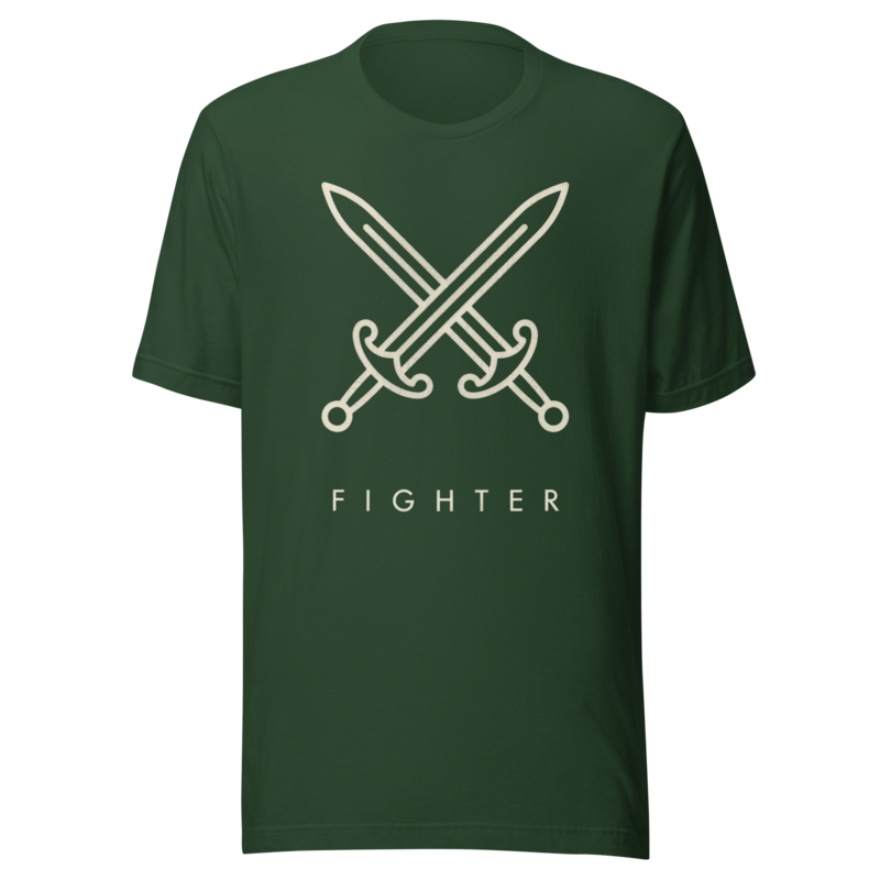Fighter | TTRPG Class Icon Tee - Forest