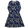 Woodblock Wave | Dress - Midi with Pockets