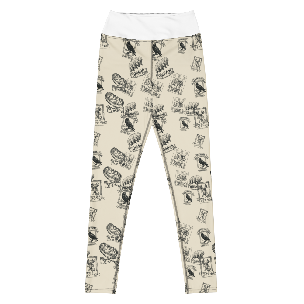 Specimen Plate, Cream | Yoga Leggings