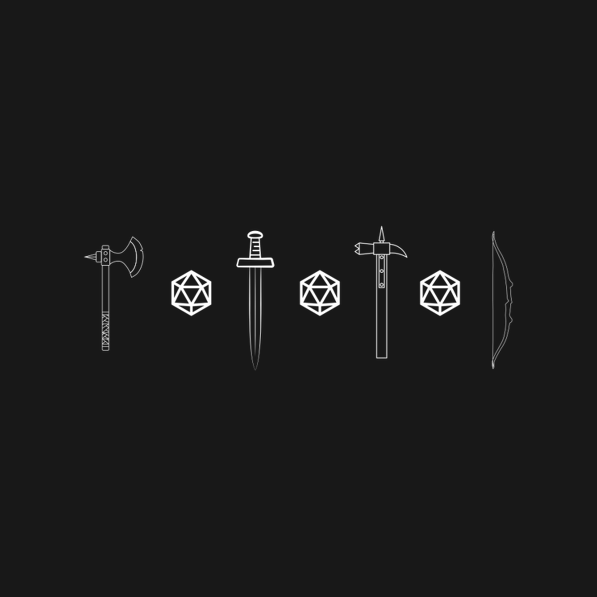 Dice and Dungeons 3/4 sleeve raglan shirt design artwork
