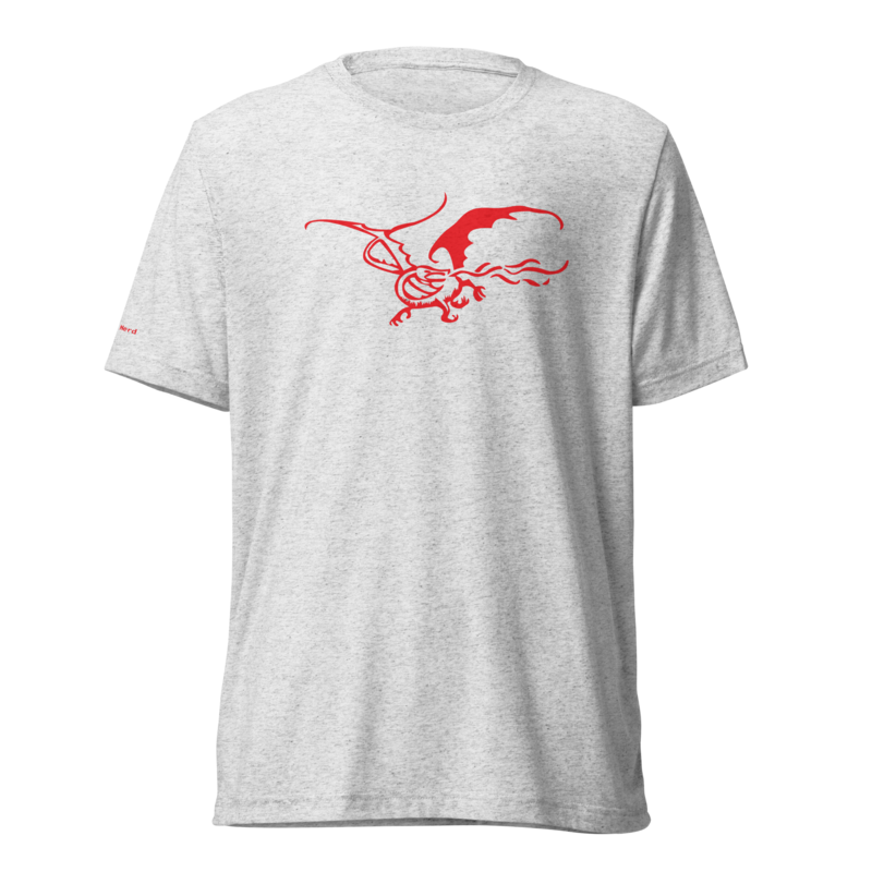 The Red Dragon Shirt - White Fleck Triblend