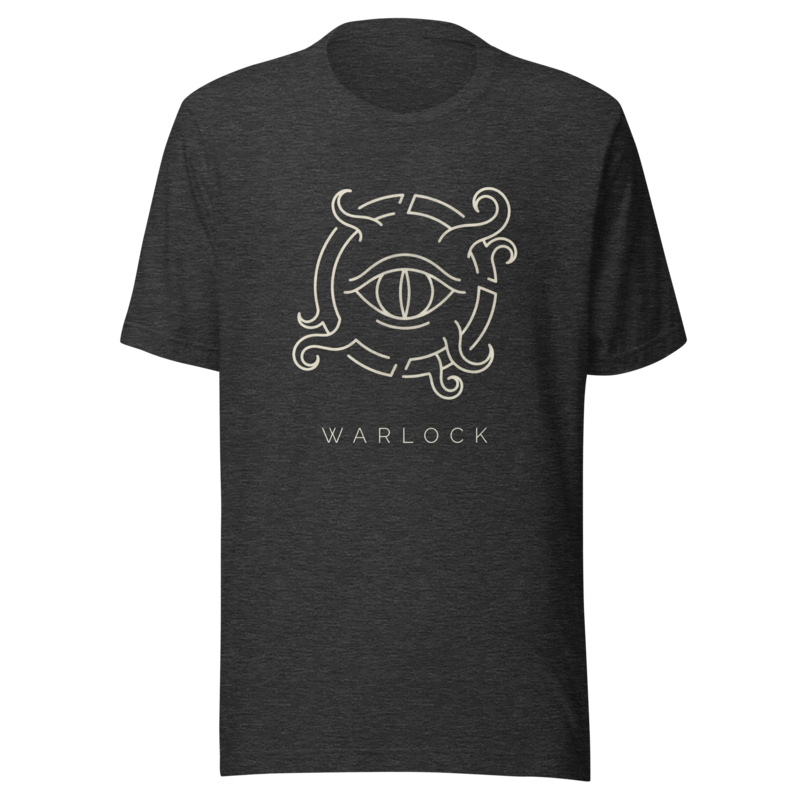 Warlock | TTRPG Class Icon Tee - Dark Grey Heather