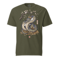 Sleeping Dragon Hoard | Fantasy Woodblock Shirt | Vintage Tee - Sage
