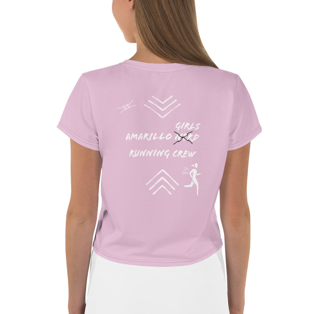 Amarillo White/Pink Runner Crop Tee