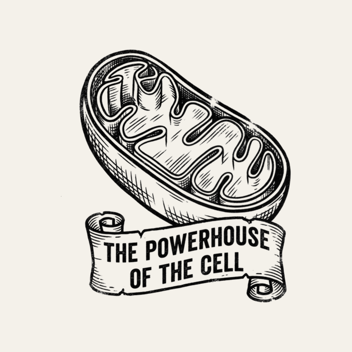 Mitochondria: The Powerhouse of the Cell | Wall Clock design artwork
