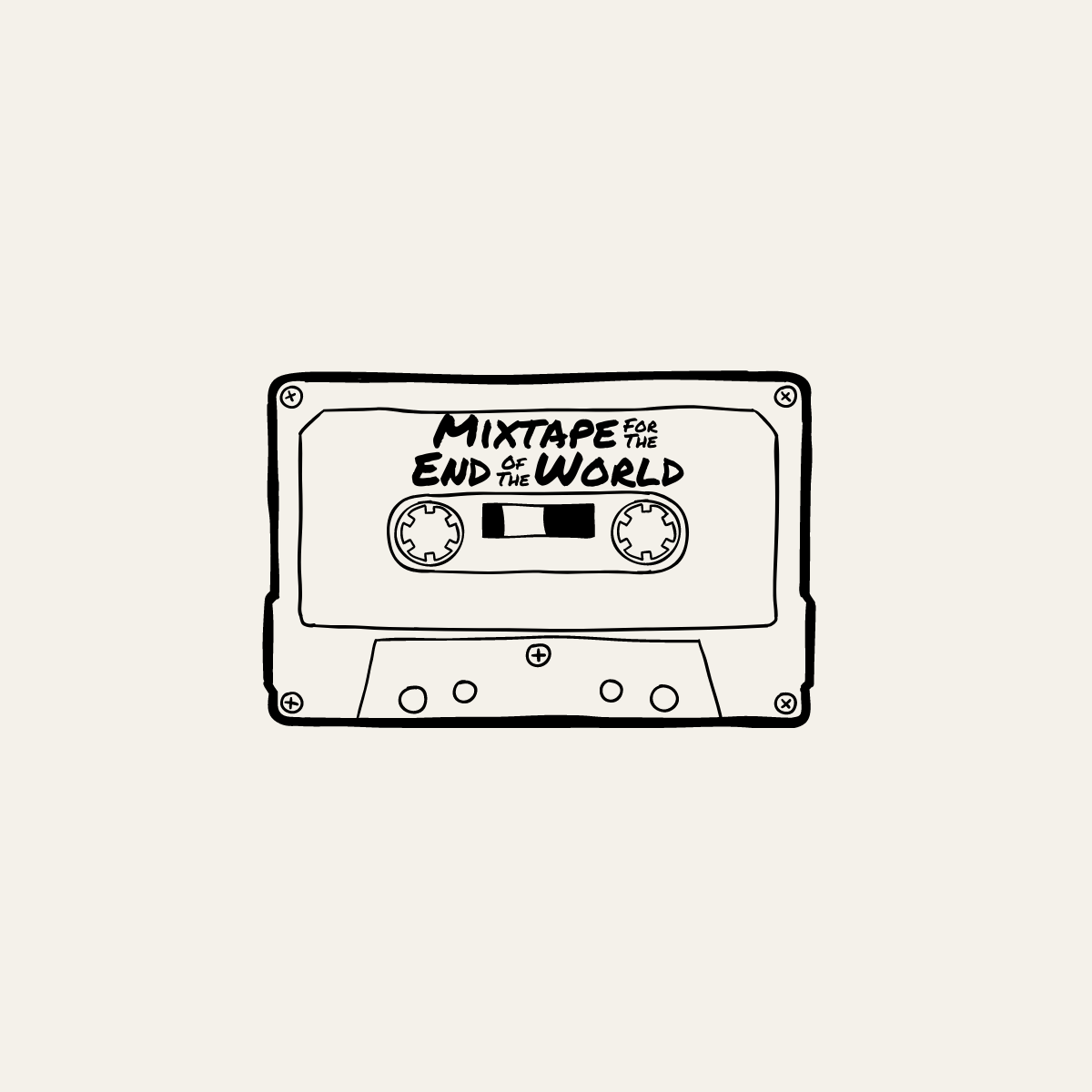 Mixtape for the End of the World Embroidered T-Shirt x Andrew Brandt design artwork