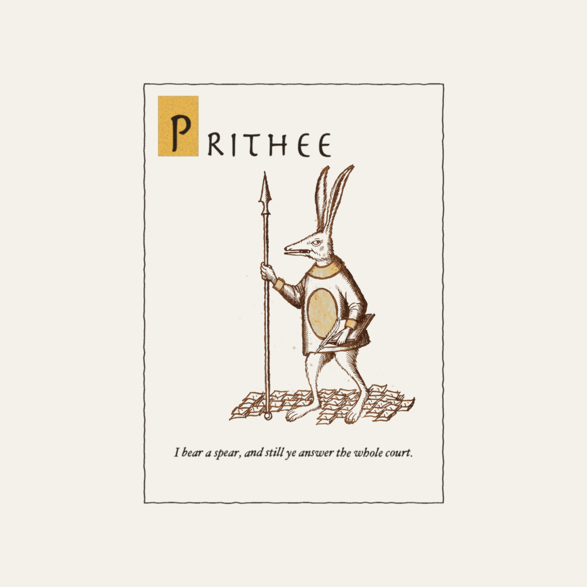 Prithee: Not The Whole Court | Ye Olde Grievance Tee design artwork