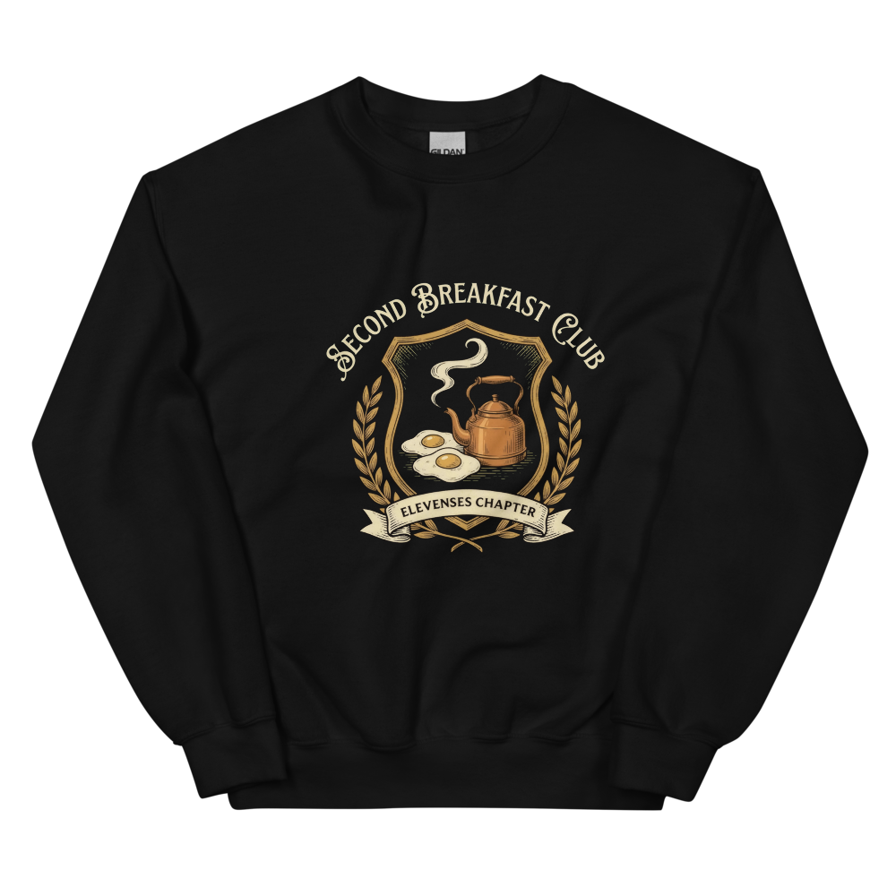 Second Breakfast Club (Elevenses Chapter) | Fantasy Fan Tee - Crewneck Black