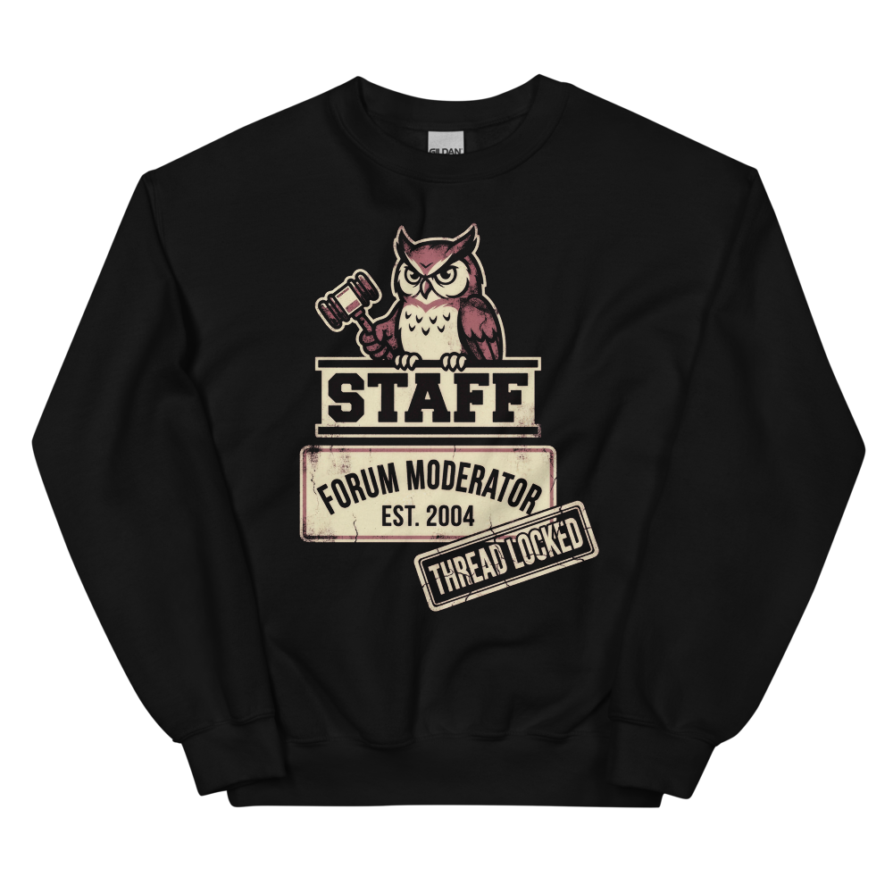 Forum Moderator Staff | Internet History Tee - Crewneck Black