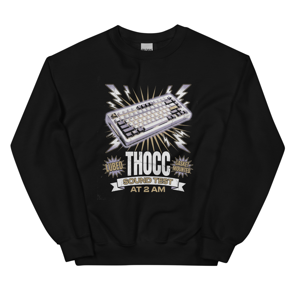 THOCC | Mechanical Keyboard Tee - Crewneck Black