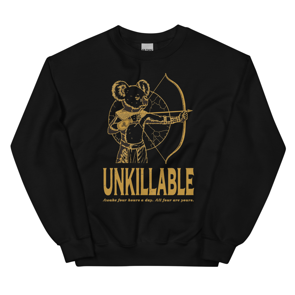 Koala Archer | Unkillable Warrior - Crewneck Black