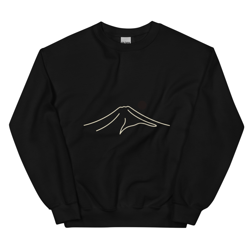 Fuji Minimal | Japanese Minimalist - Crewneck Black