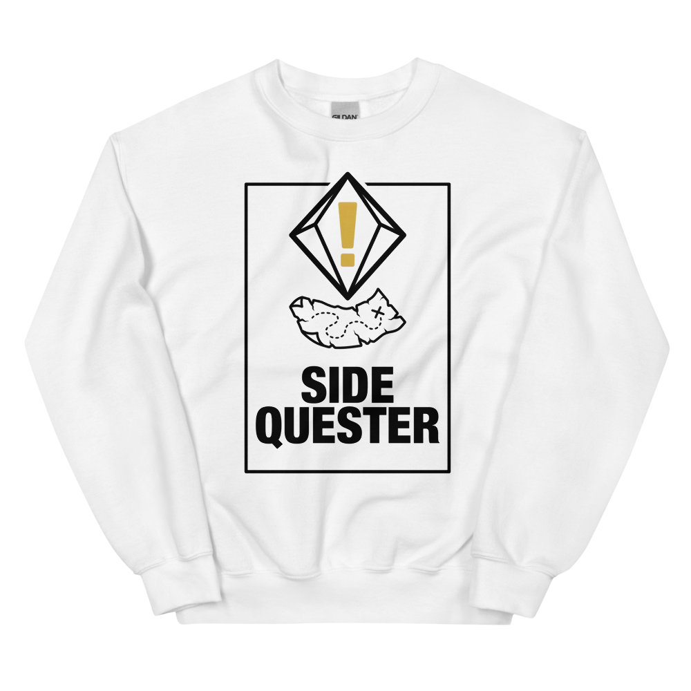 Side Quester | Gamer Tee - Crewneck White