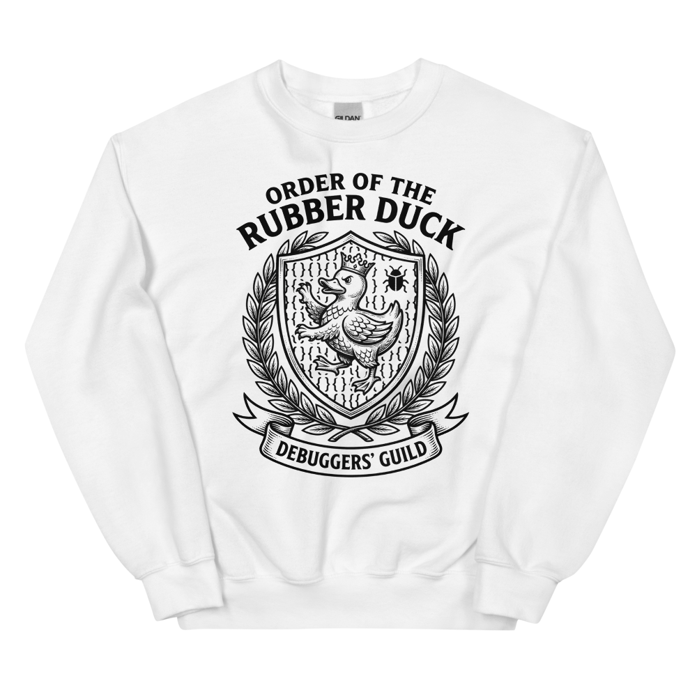 Order of the Rubber Duck: Debuggers' Guild | Crest - Crewneck White