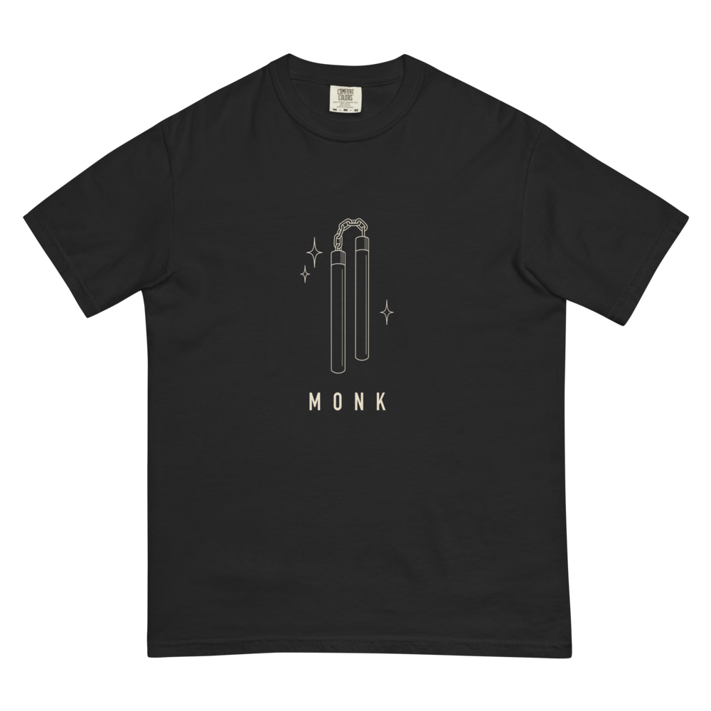 Monk | TTRPG Class Line - Heavyweight (Comfort Colors 1717) Black