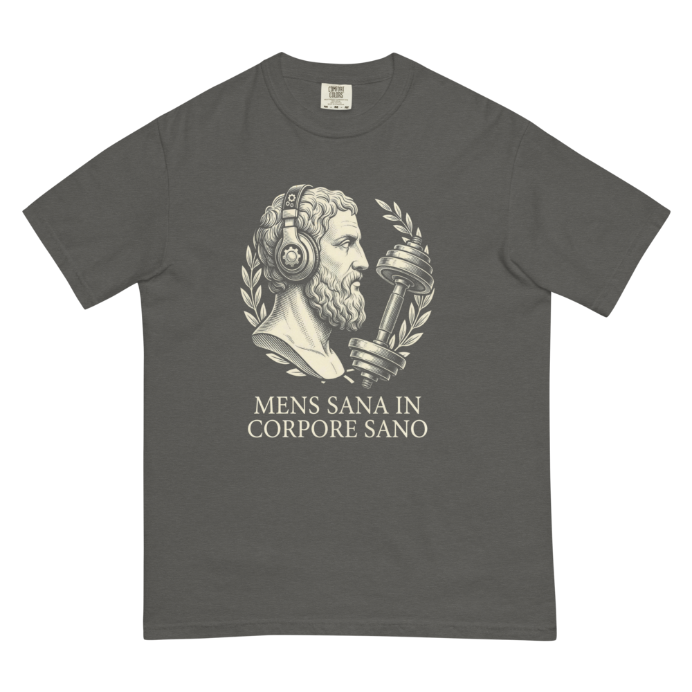 Mens Sana in Corpore Sano | Latin Fitness Heavyweight Tee - Pepper