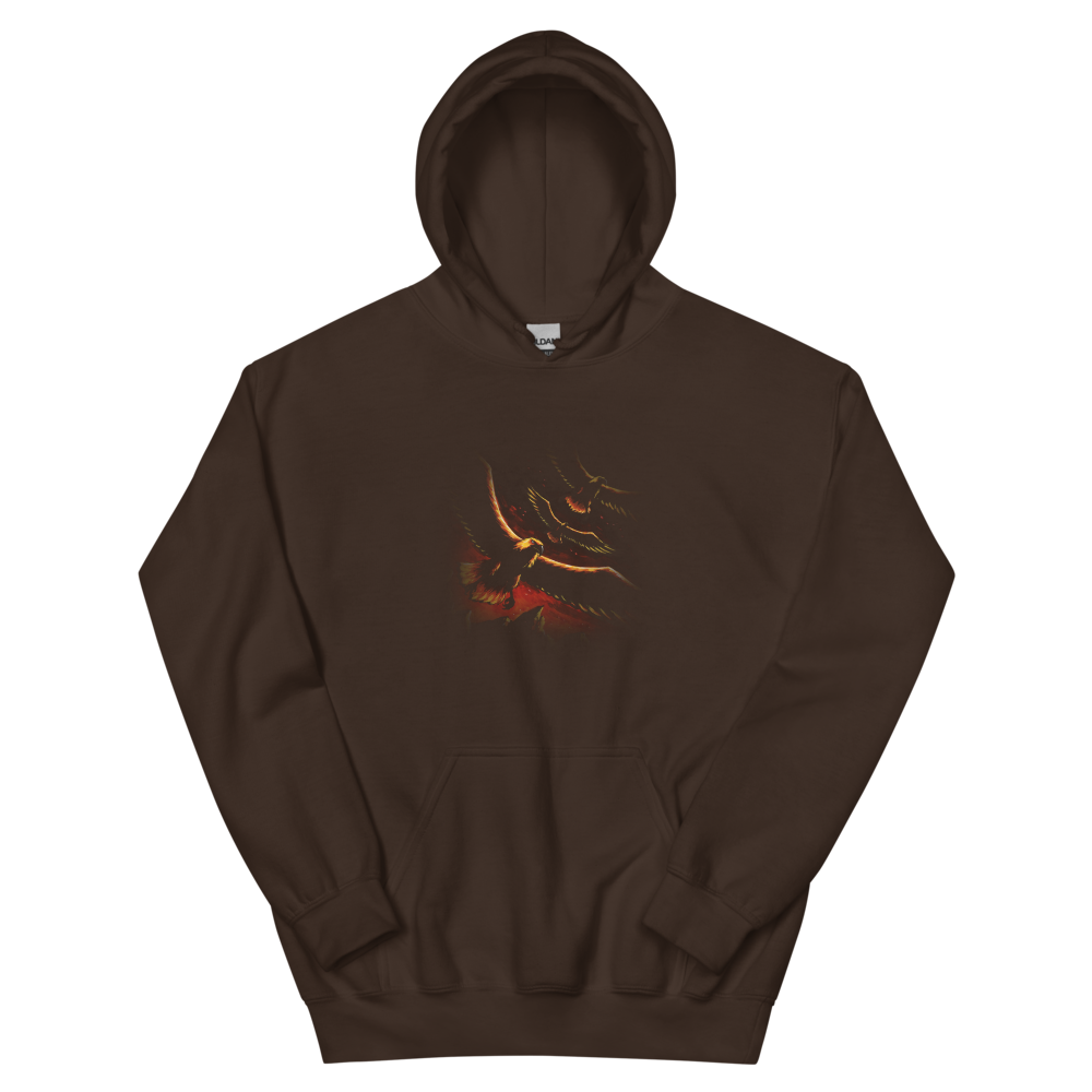 The Eagles Are Coming | Retro Fantasy Tee - Hoodie Dark Chocolate