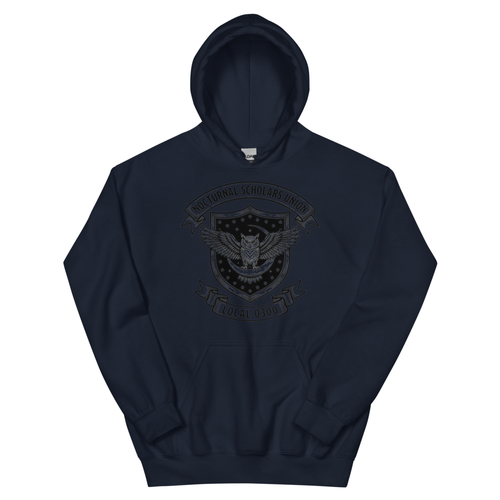 Nocturnal Scholars Union: Local 0300 | Crest - Hoodie Navy