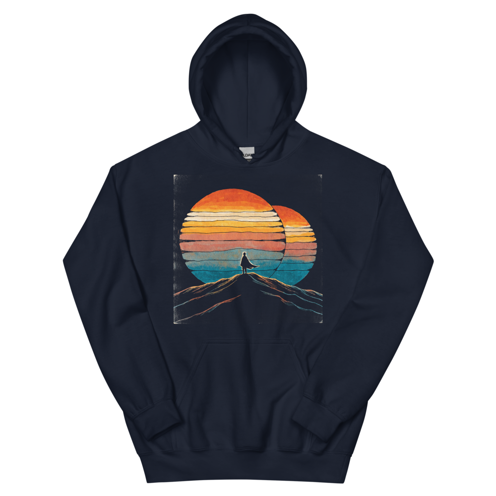 Twin Suns | Retro Space Opera - Hoodie Navy