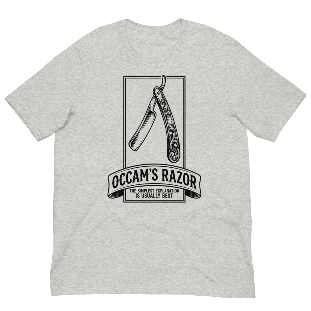 Occam's Razor — The Simplest Explanation Is Usually Best | Philosophy Tee print detail 3