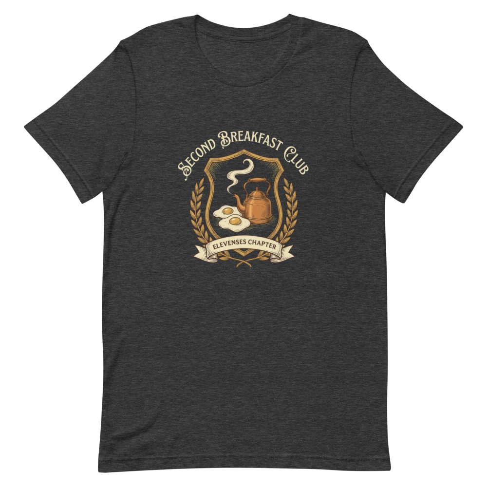 Second Breakfast Club (Elevenses Chapter) | Fantasy Fan Tee - Dark Grey Heather