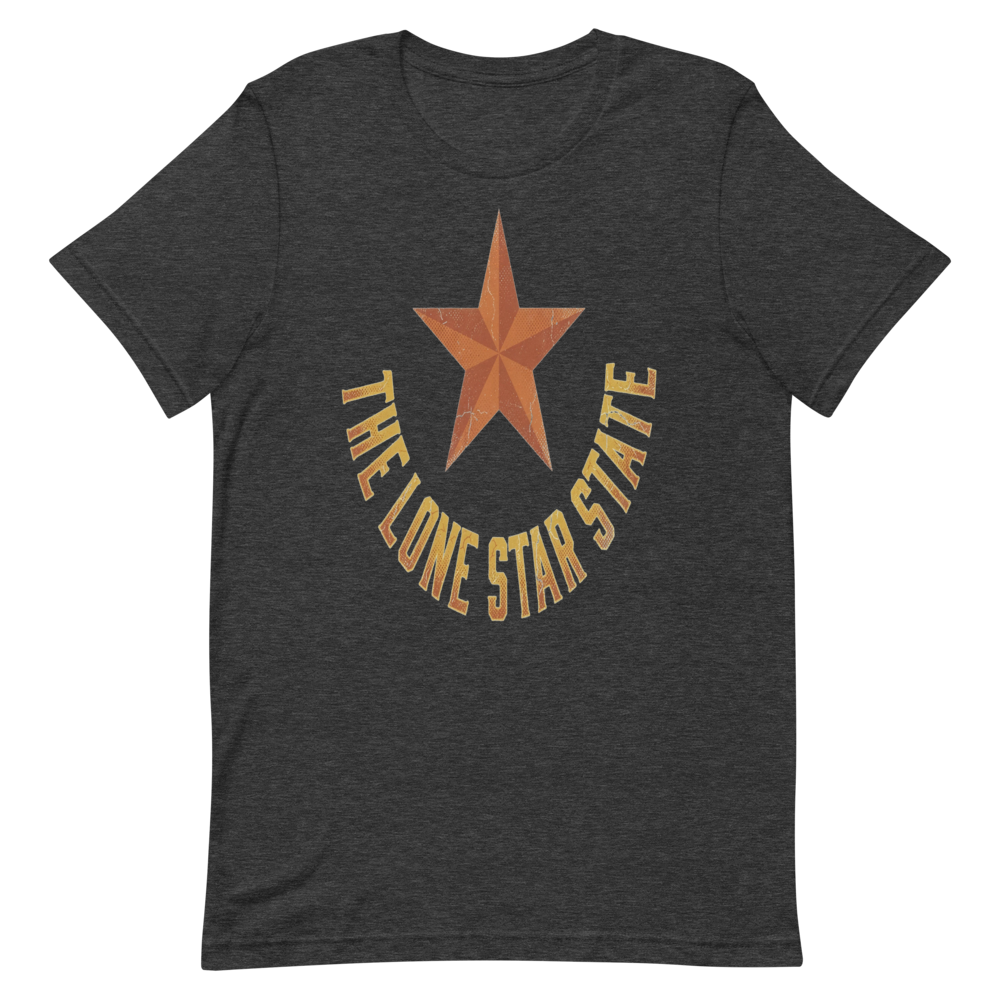 The Lone Star State | Retro Texas Tee - Dark Grey Heather