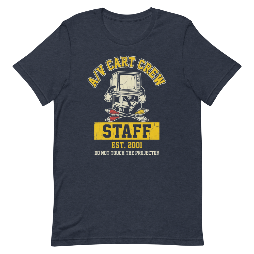 A/V Cart Crew Staff | School Nostalgia Tee - Heather Navy