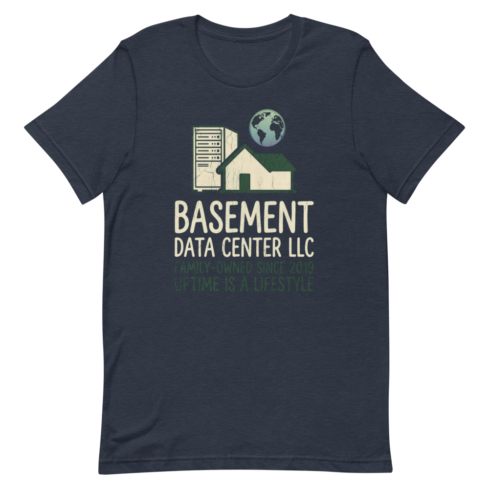 Basement Data Center LLC | Homelab Tee - Heather Navy