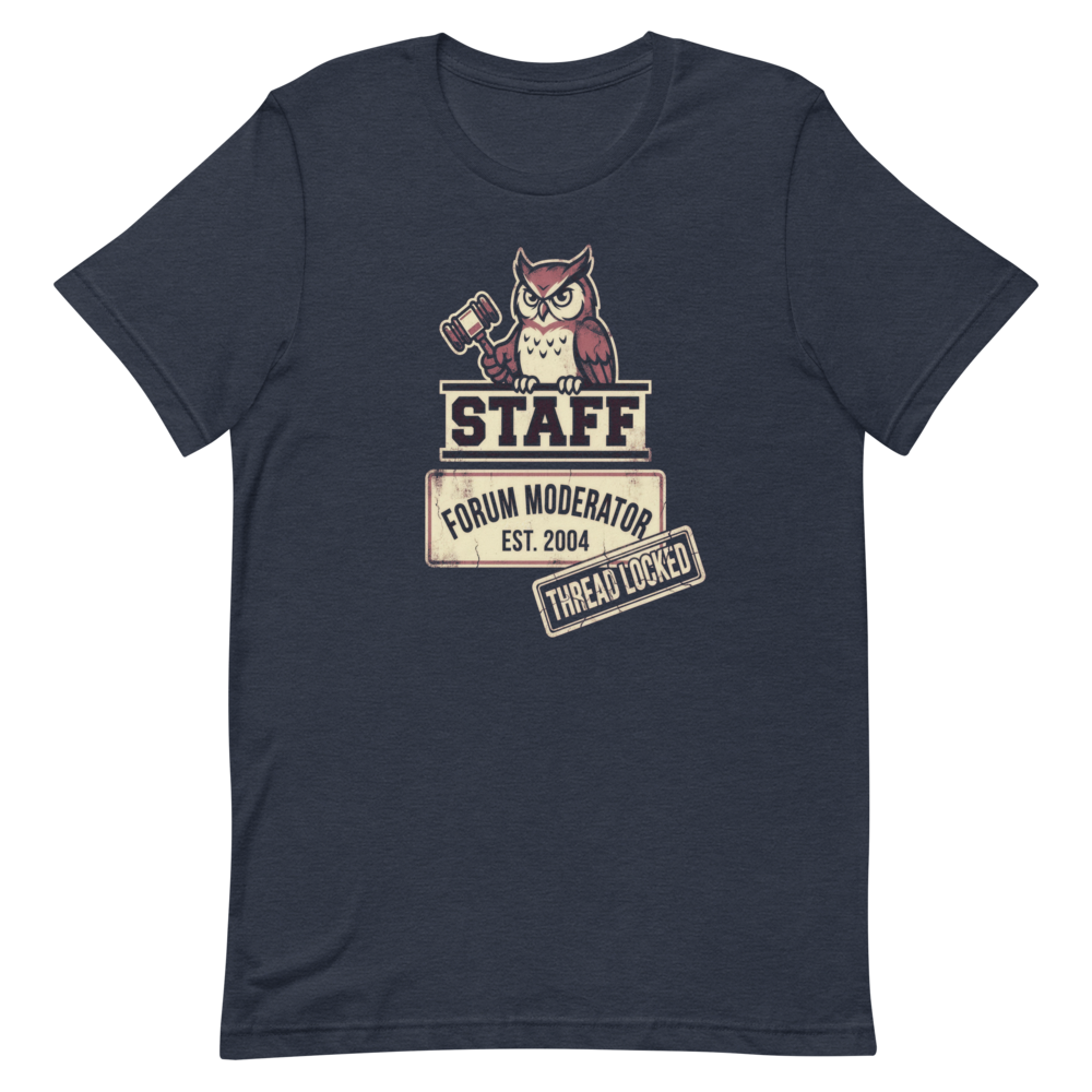 Forum Moderator Staff | Internet History Tee - Heather Navy