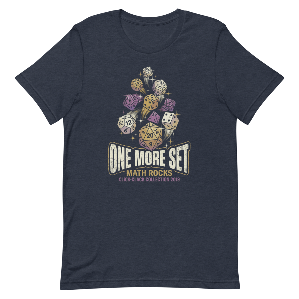 One More Set | Dice Goblin Tee - Heather Navy
