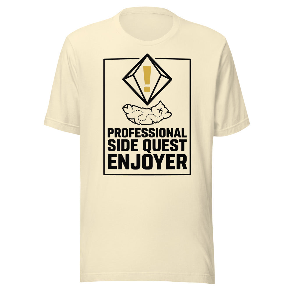 Professional Side Quest Enjoyer | Gamer Tee Natural flat lay