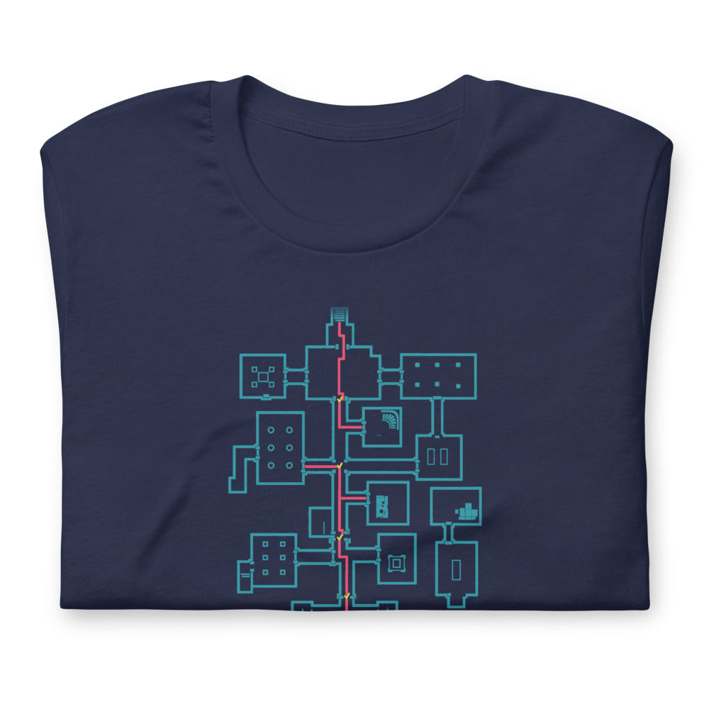 The Dungeon Does Not Scale. You Do. | Neon Map Tee