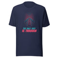 The Only Way Is Through | Neon Corridor Tee Navy flat lay