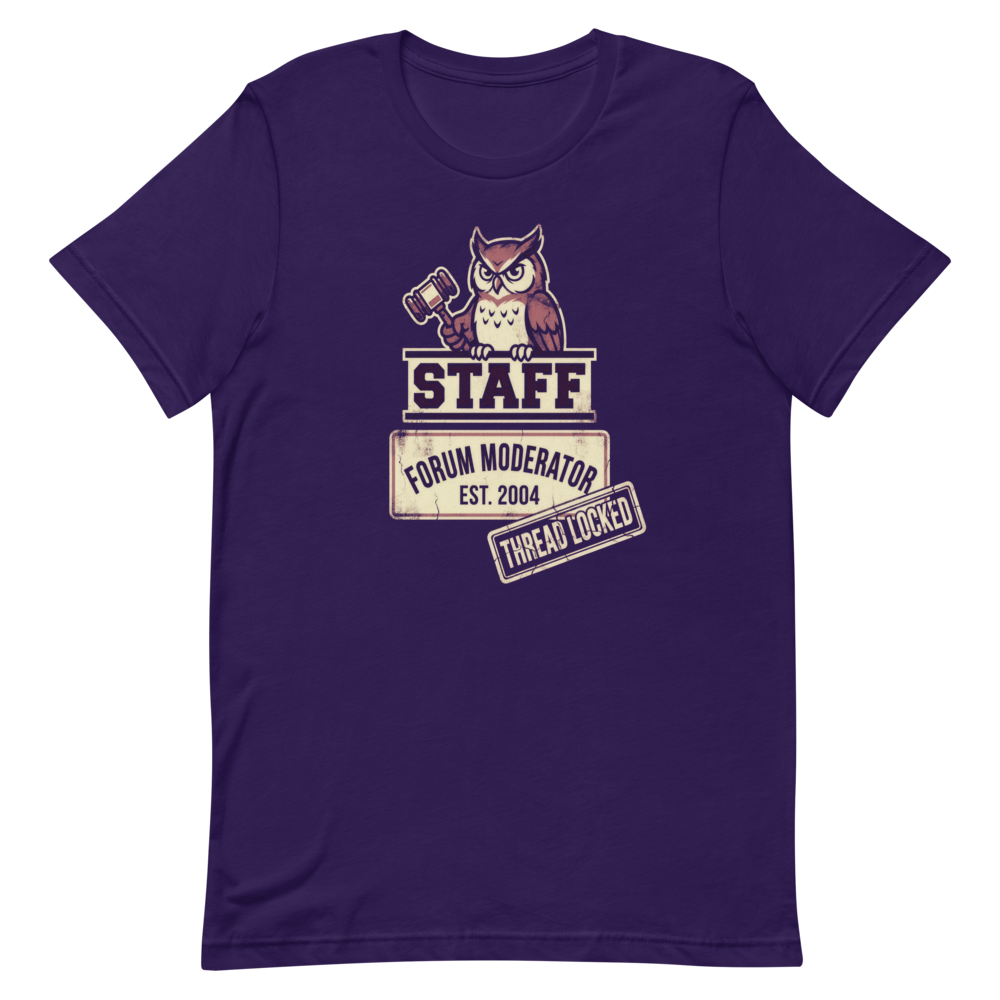 Forum Moderator Staff | Internet History Tee - Team Purple
