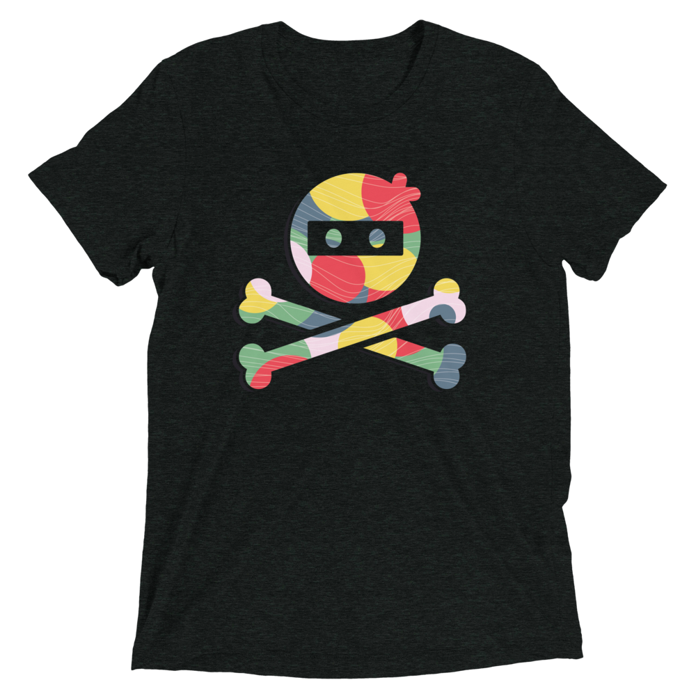 Subtle Nerd Color Pop Tee - Tee Charcoal Black