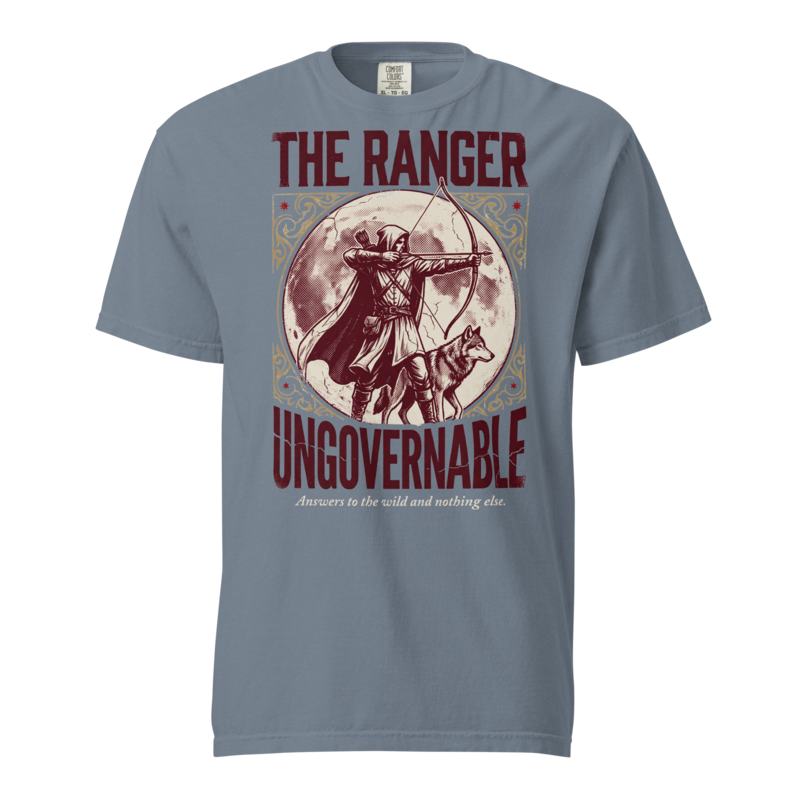 Ranger - Ungovernable | TTRPG Class Shirt | Vintage Tabletop RPG Tee - Blue Jean