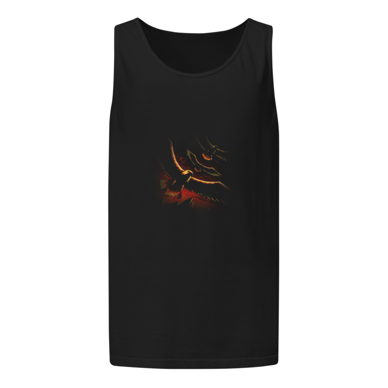 Over the Crags | Retro Fantasy Tank - Black