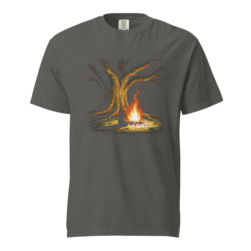Fire Under the Great Tree | Retro Fantasy Tee - Pepper