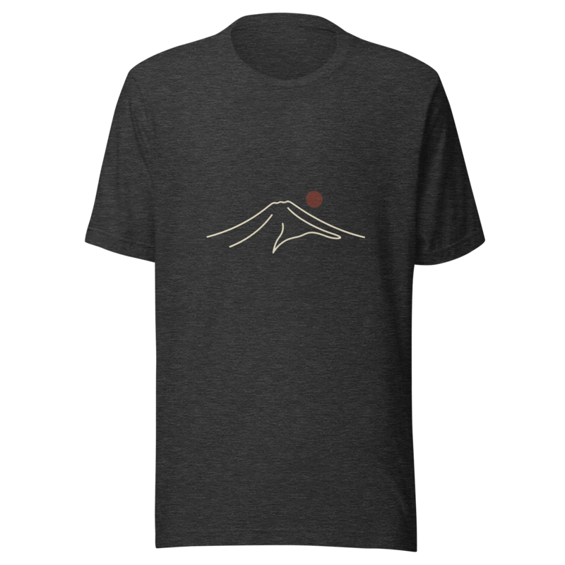 Fuji Minimal | Japanese Minimalist Tee - Dark Grey Heather