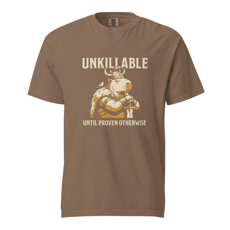 Unkillable Until Proven Otherwise tee, Espresso