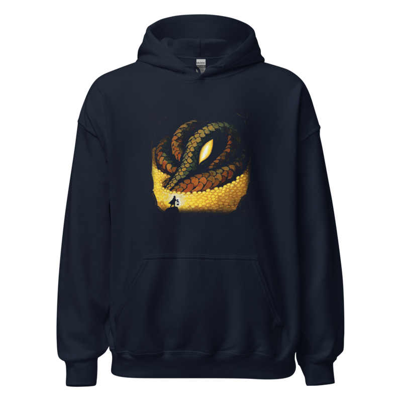 Where the Gold Sleeps | Retro Fantasy Hoodie - Navy