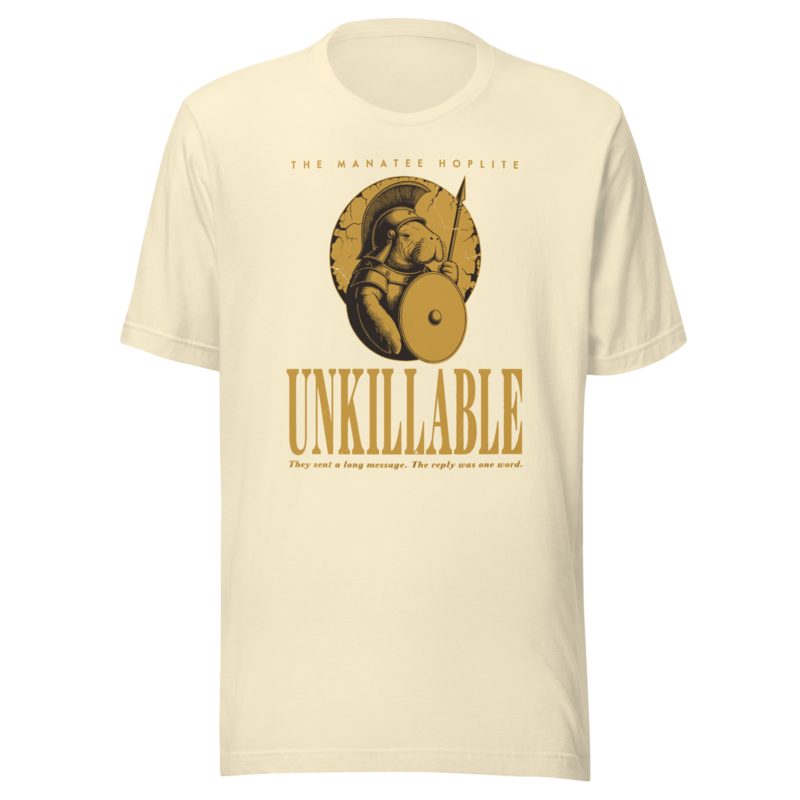 Manatee Hoplite | Unkillable Warrior Tee - Natural