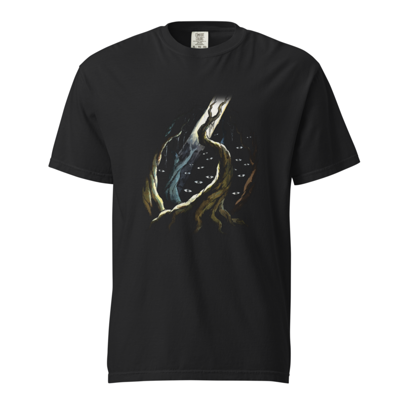The Web Wood | Retro Fantasy Tee - Black