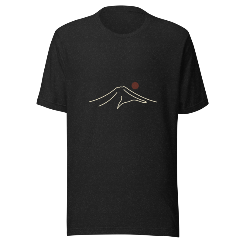 Fuji Minimal | Japanese Minimalist Tee - Black Heather