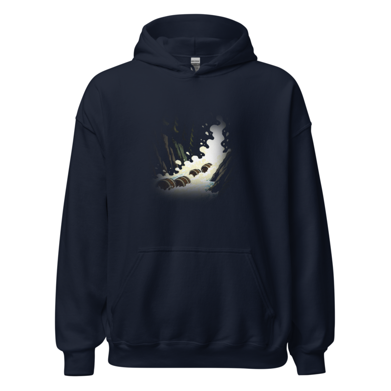 Downriver | Retro Fantasy Hoodie - Navy